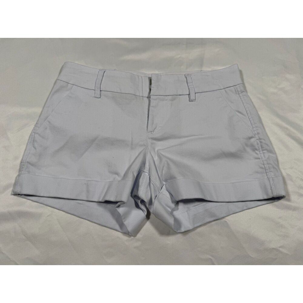 Dear John Hampton Mid-Rise Cuffed Shorts White 28 Chino Trouser Comfort Stretch